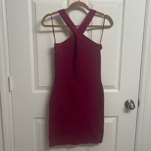 House of Harlow ribbed dress - magenta